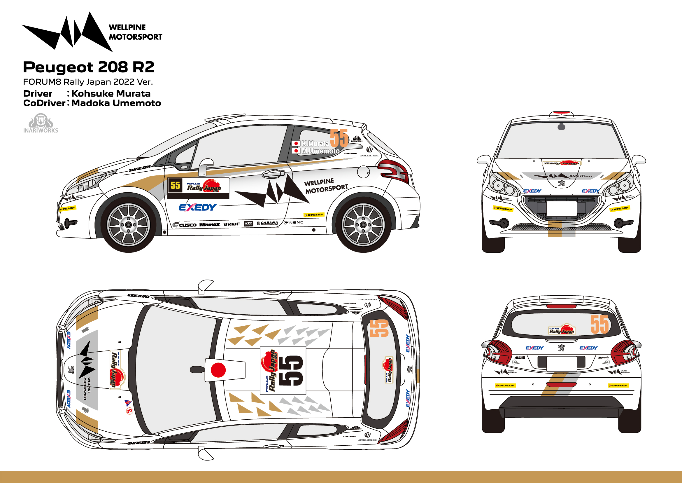 ウェルパインモータースポーツ、ラリージャパンにプジョー208 R2で